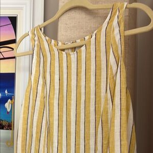 Rachel Zoe Yellow and White Striped Jumpsuit